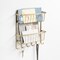 mDesign Wall Mount 2 Tier Metal Mail Organizer Storage Basket, 6 Hooks